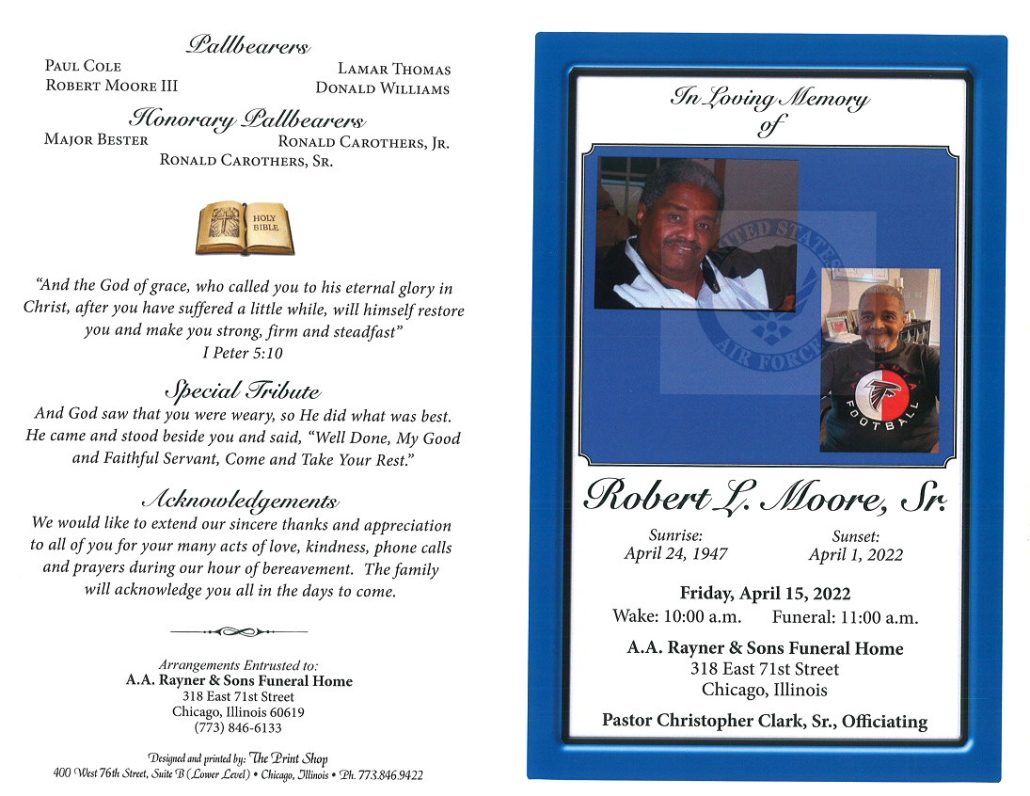 Robert L Moore Sr Obituary