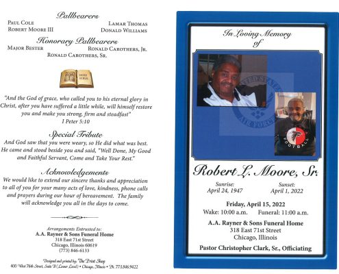 Robert L Moore Sr Obituary