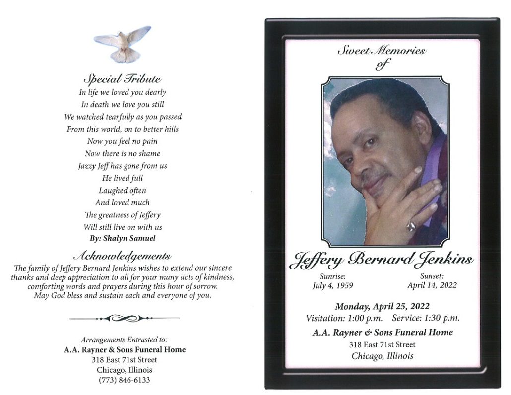 Jeffery B Jenkins Obituary