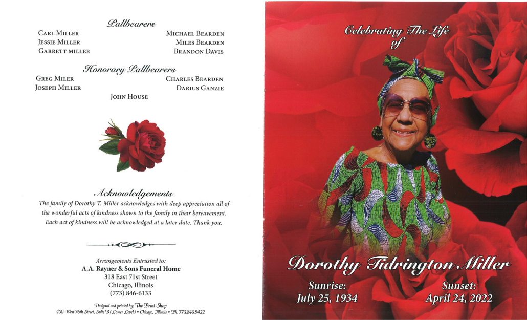 Dorothy T Miller Obituary