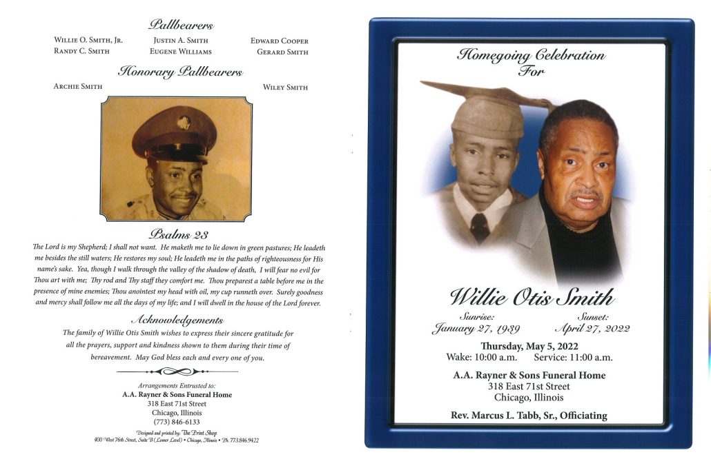 Willie O Smith Obituary