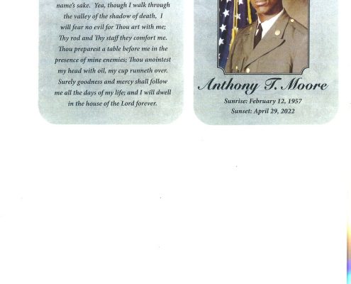 Anthony T Moore Obituary