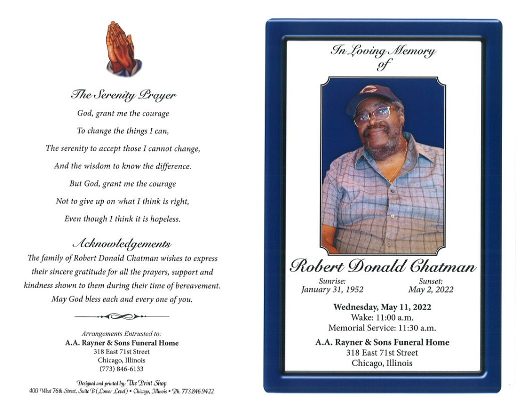 Robert D Chatman Obituary