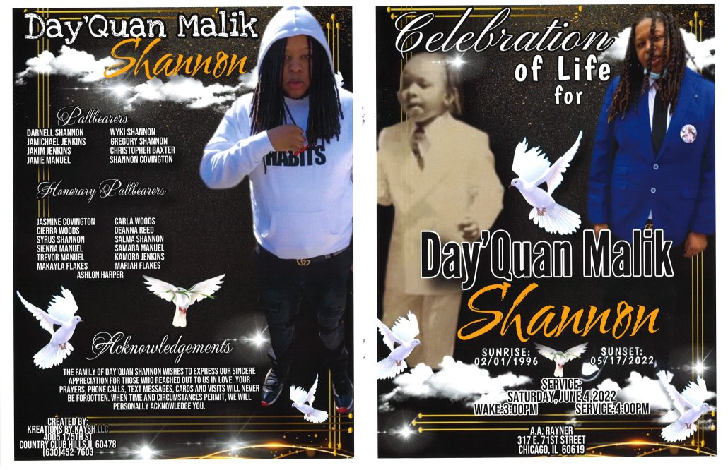 DayQuan M Shannon Obituary
