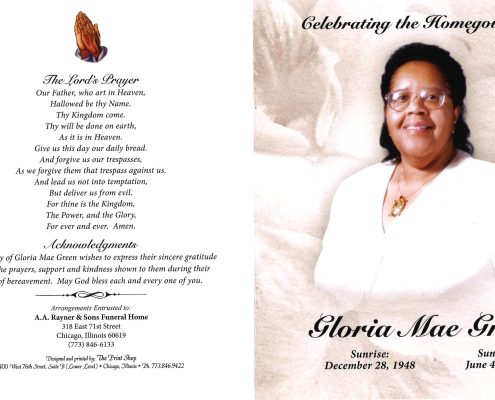 Gloria M Green Obituary
