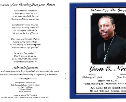 Leon E New Obituary