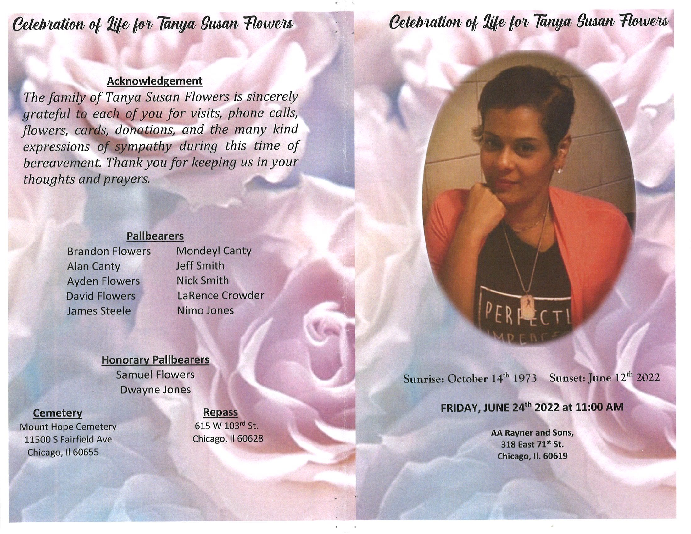 Tanya S Flowers Obituary
