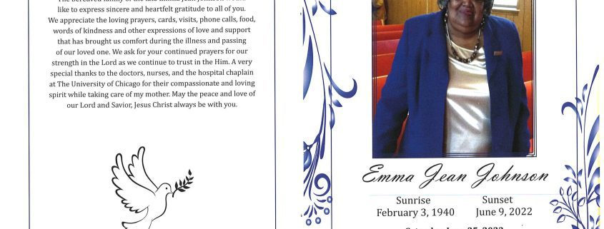 Emma J Johnson Obituary