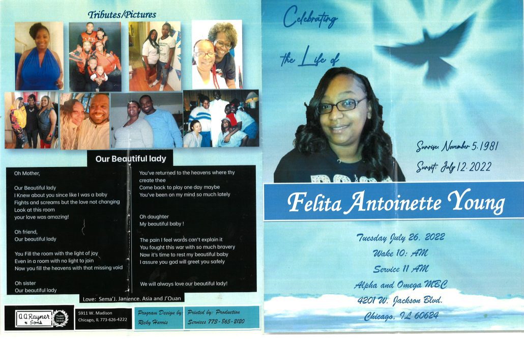 Felita A Young Obituary