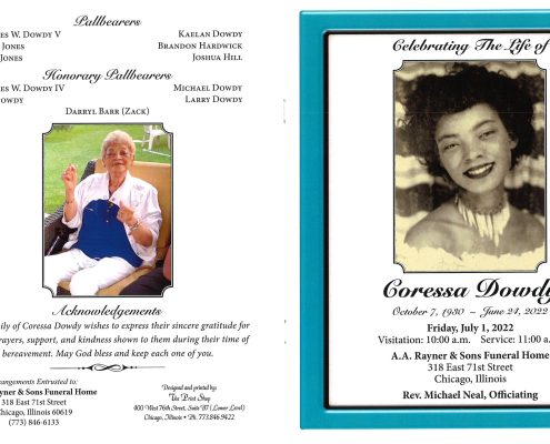 Coressa Dowdy Obituary