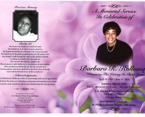 Barbara R Holloway Obituary