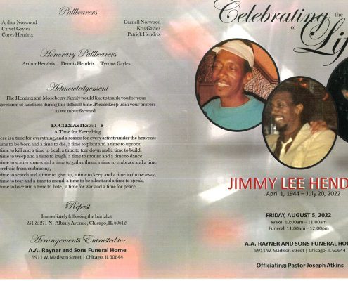Jimmy L Hendrix Obituary