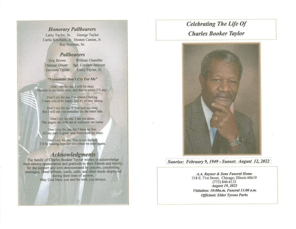 Charles B Taylor Obituary