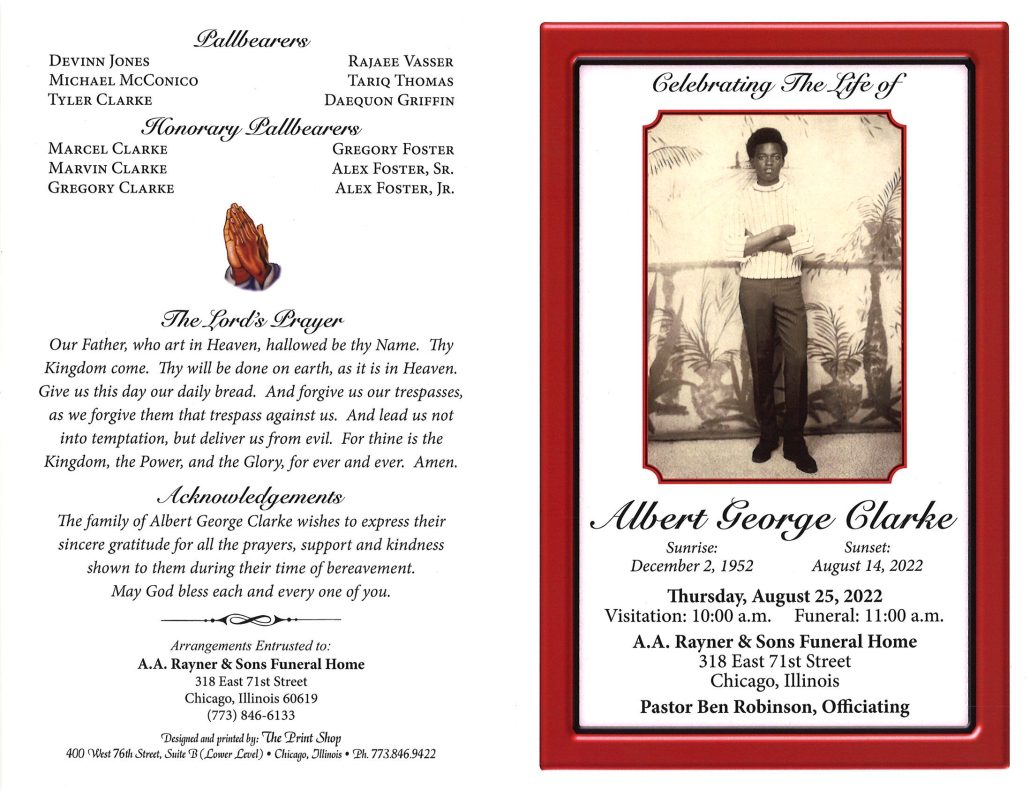 Albert G Clarke Obituary