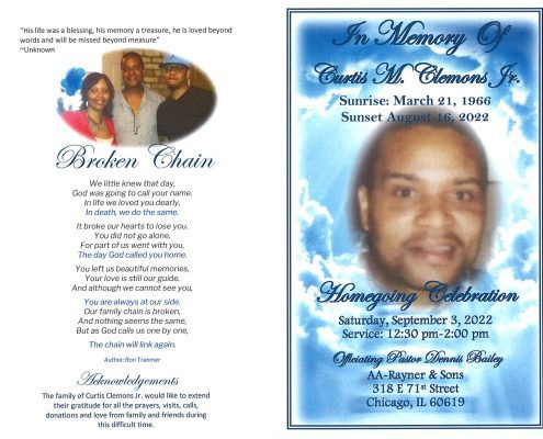 Curtis M Clemons Jr Obituary