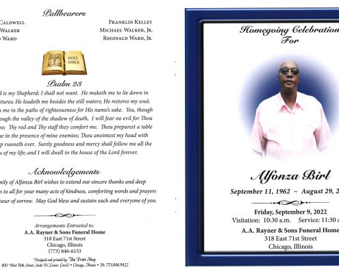 Alfonza Bird Obituary