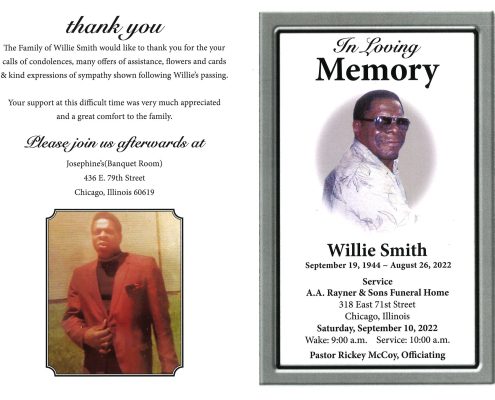 Willie Smith Obituary