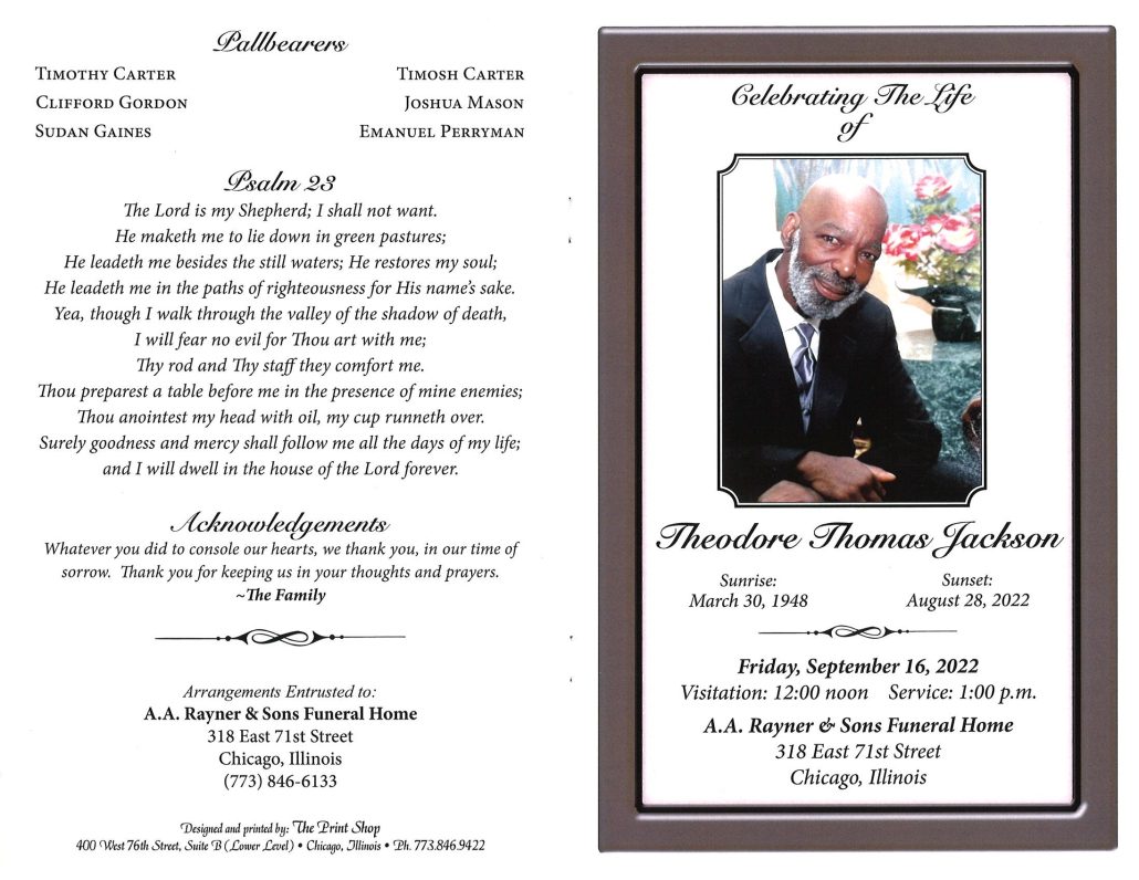 Theodore T Jackson Obituary