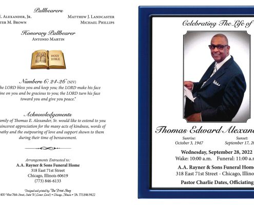 Thomas E Alexander Sr Obituary