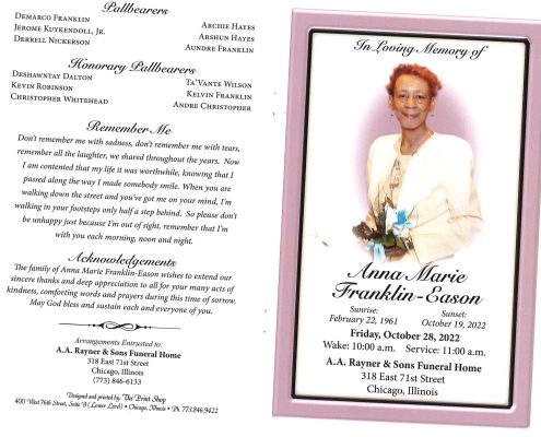Anna M Fraklin Eason Obituary