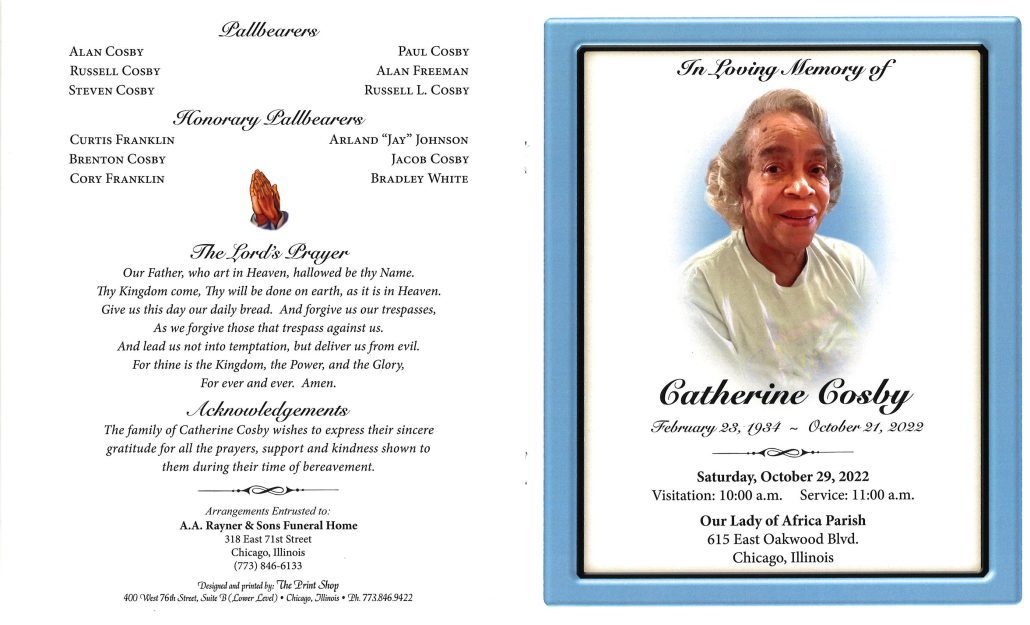 Catherine Cosby Obituary