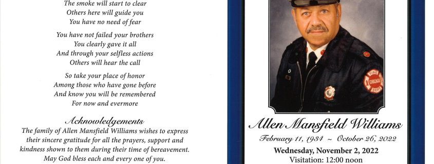 Allen M Williams Obituary