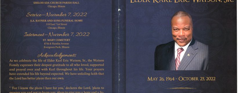 Karl E Watson Sr Obituary