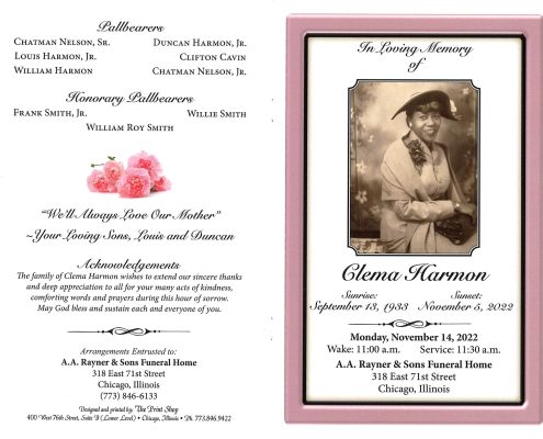 Clema Harmon Obituary