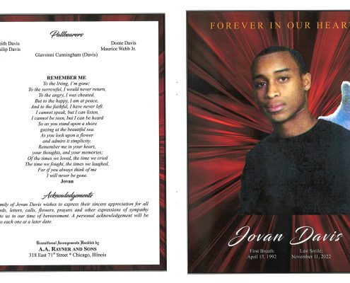 Jovan Davis Obituary