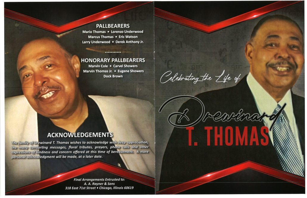 Drewinard T Thomas Obituary