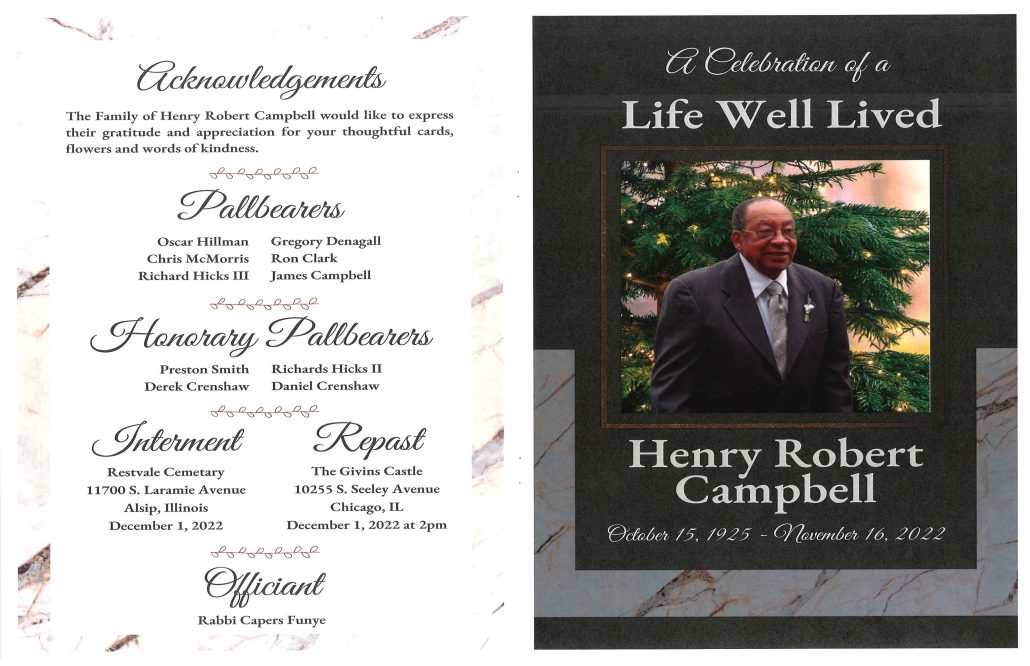 Henry R Campbell Obituary