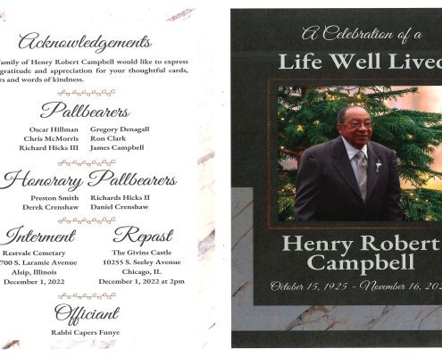 Henry R Campbell Obituary
