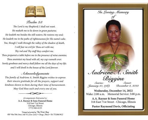 Audriene A Biggins Obituary