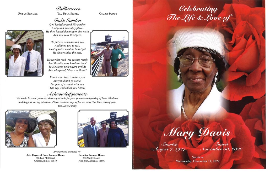 Mary Davis Obituary