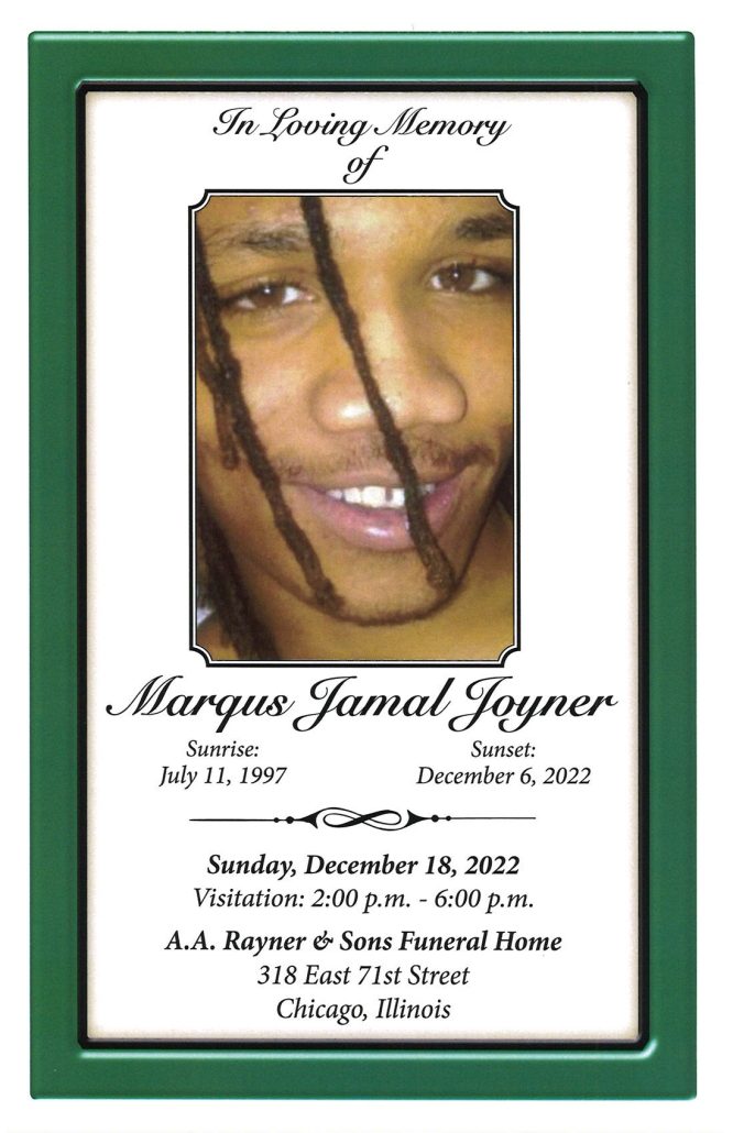Marqus Jamal Joyner Obituary