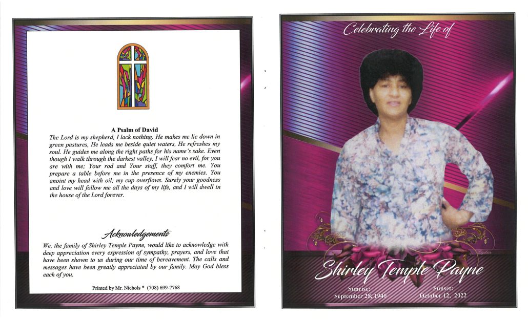 Shirley T Payne Obituary