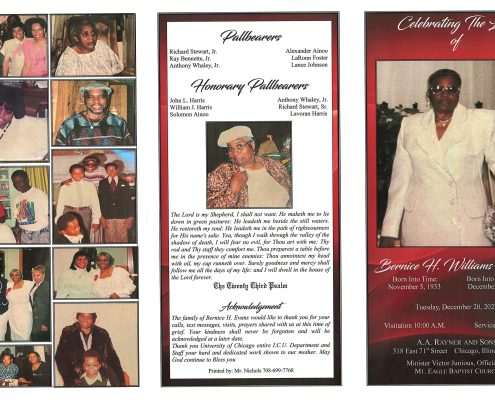 Bernice H Williams Obituary