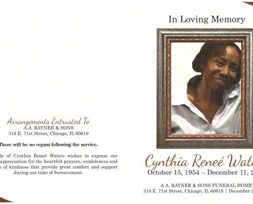 Cynthia R Waters Obituary