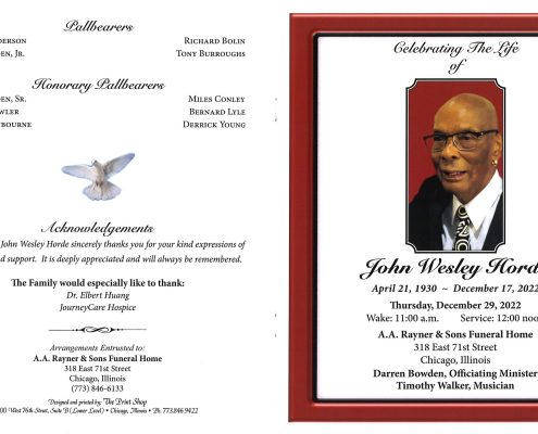 John W Horde Obituary