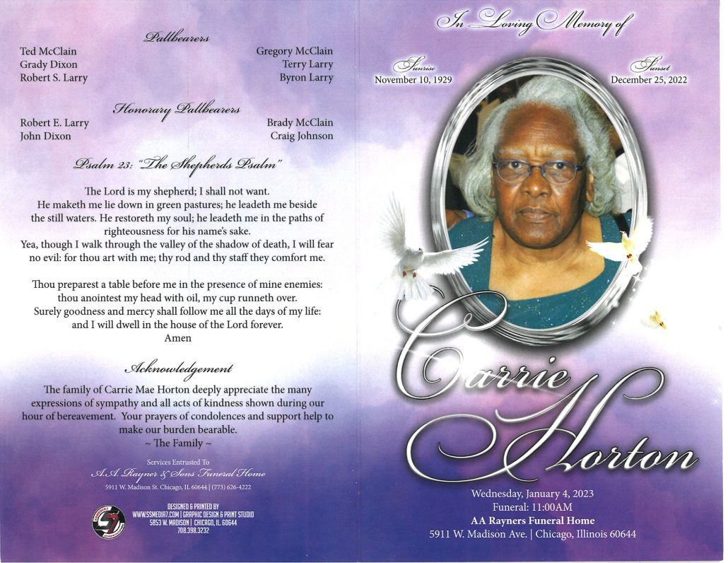Carrie Horton Obituary