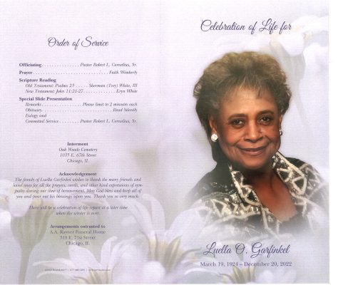 Luella O Garfinkel Obituary