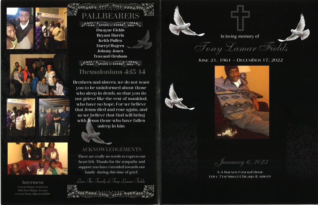 Tony L Fields Obituary