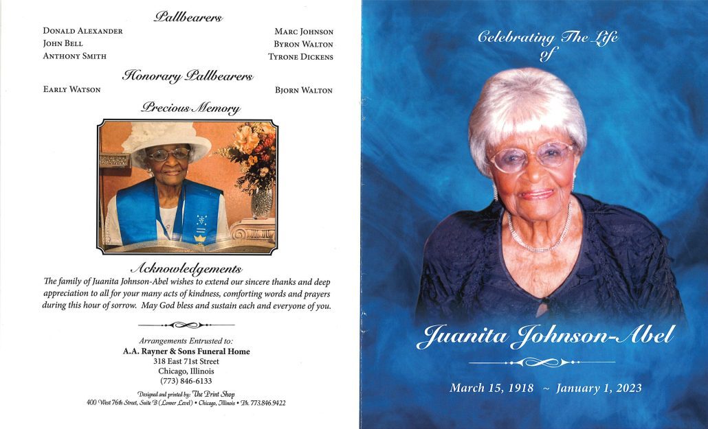 Juanita Johnson Abel Obituary