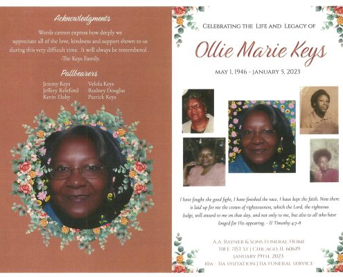 Ollie M Keys Obituary