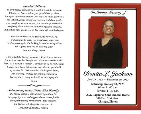 Bonita L Jackson Obituary