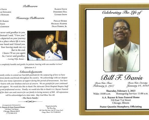 Bill F Davis Obituary