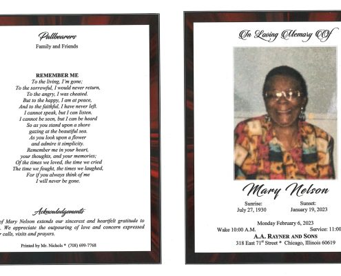 Mary Nelson Obituary