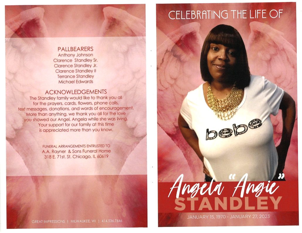 Angela Standley Obituary