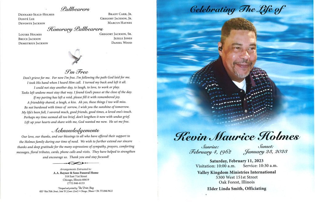 Kevin M Holmes Obituary