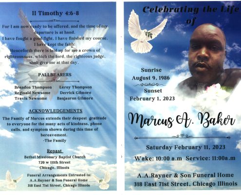 Marcus A Baker Obituary